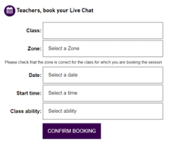 chat booking form